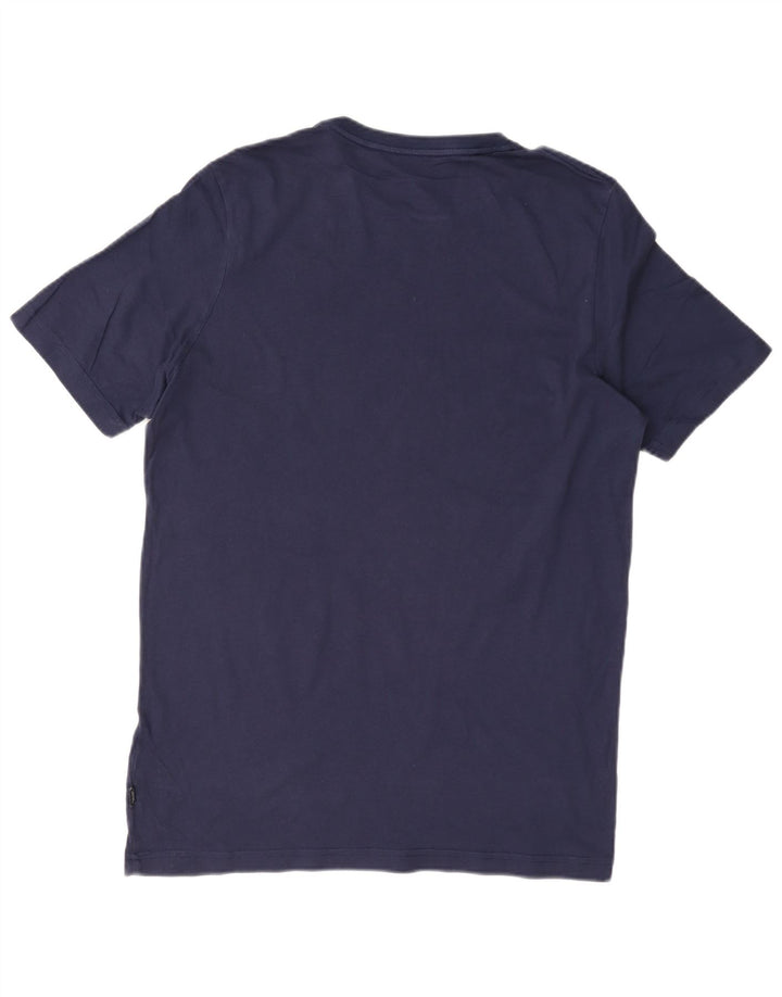 Tricou grafic Puma pentru bărbați Top mediu din bumbac bleumarin