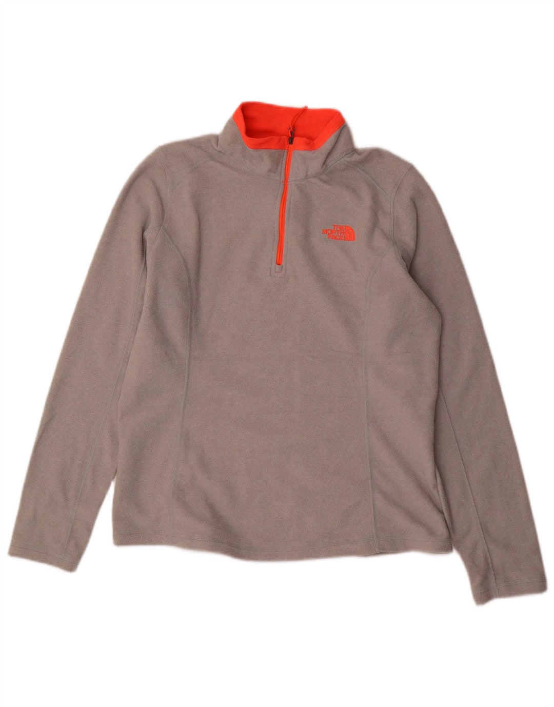 Pulover pentru femei THE NORTH FACE, cu fermoar și gât, din lână UK 14, poliester mediu gri