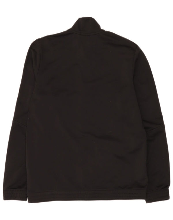 Adidas Boys Tracksuit Top Jacket 13-14 Years Black Polyester