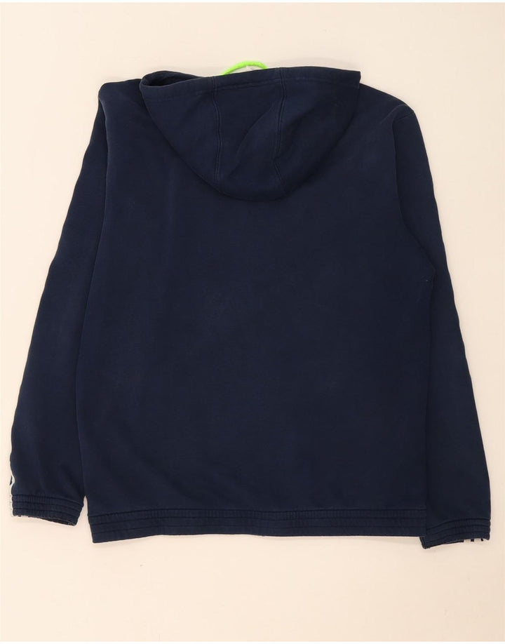 Pulover Adidas pentru bărbați, cu fermoar, bumbac, albastru, mediu