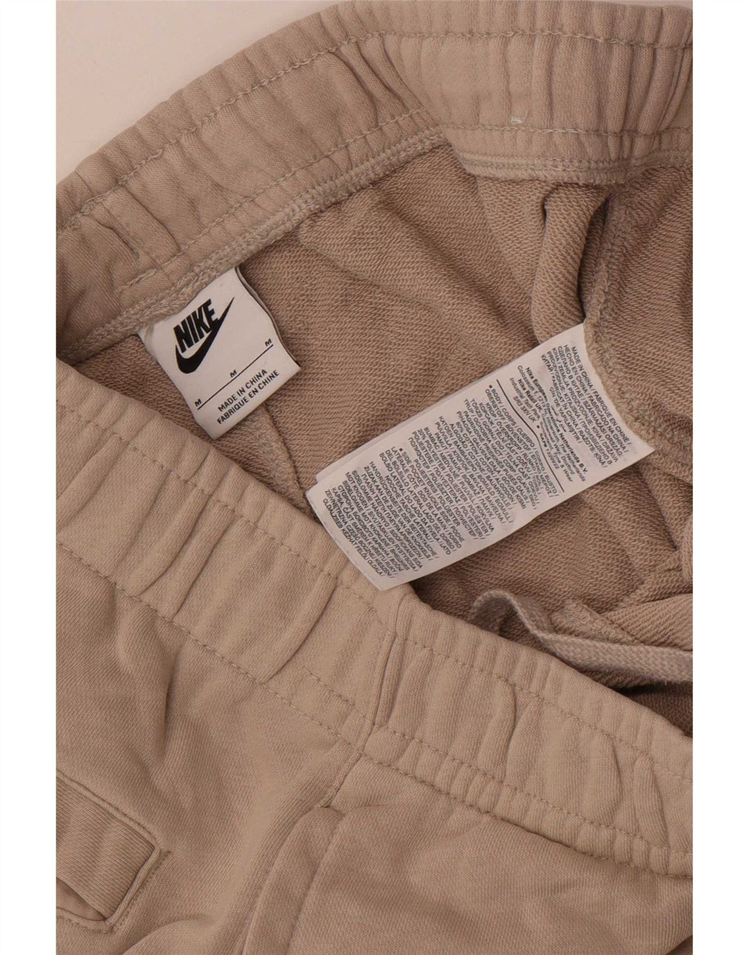 Pantaloni de trening Nike pentru bărbați, bumbac mediu bej