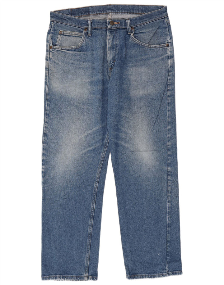 Blugi drepti pentru bărbați Wrangler W33 L30 Bumbac albastru