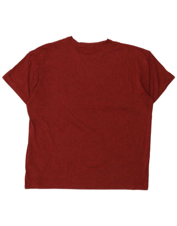 Columbia Mens T-Shirt Top XL Burgundy Polyester