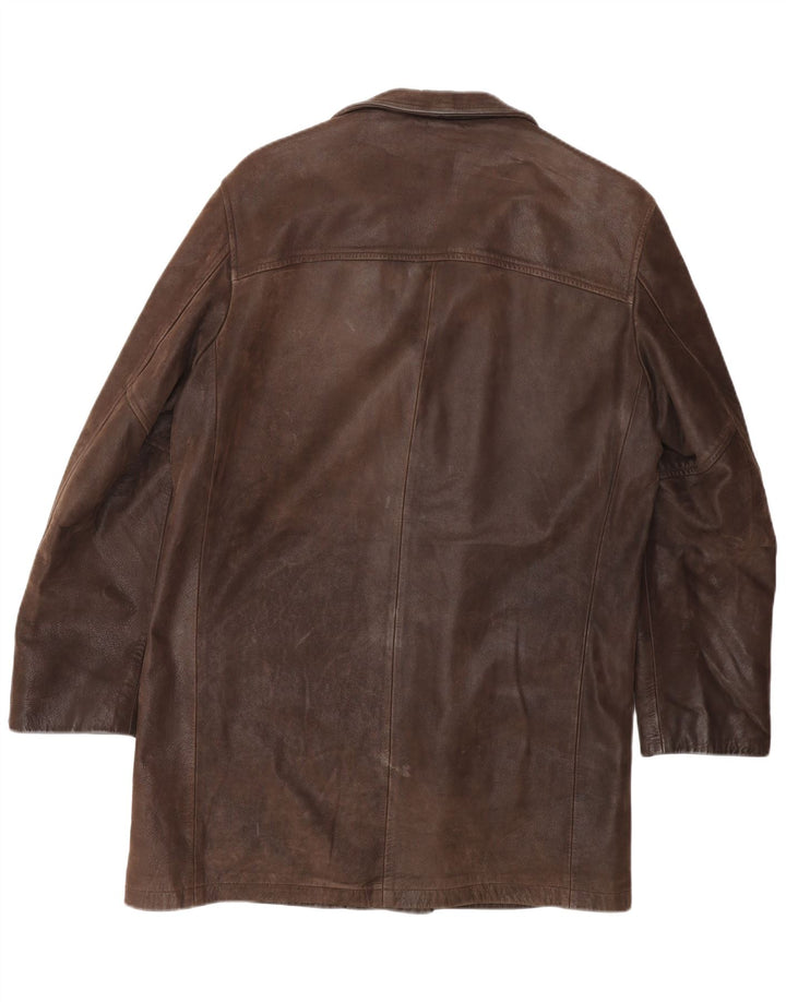 Jachetă de piele pentru bărbați STEWART UK 38 piele maro medie