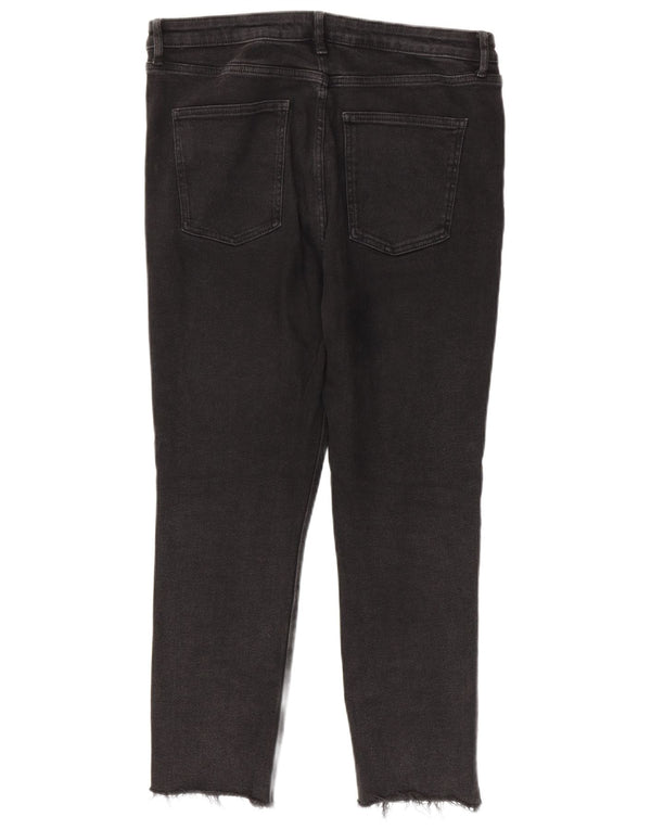 Blugi Skinny Crop pentru Damă Zara EU 44 XL W34 L26 Negri