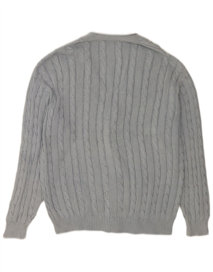 Pulover Cardigan Bărbați Stefanel Mare Bumbac Albastru