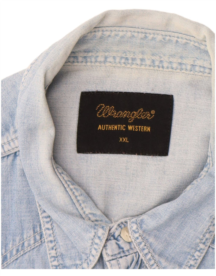 Cămașă din denim WRANGLER pentru bărbați, 2XL, albastru