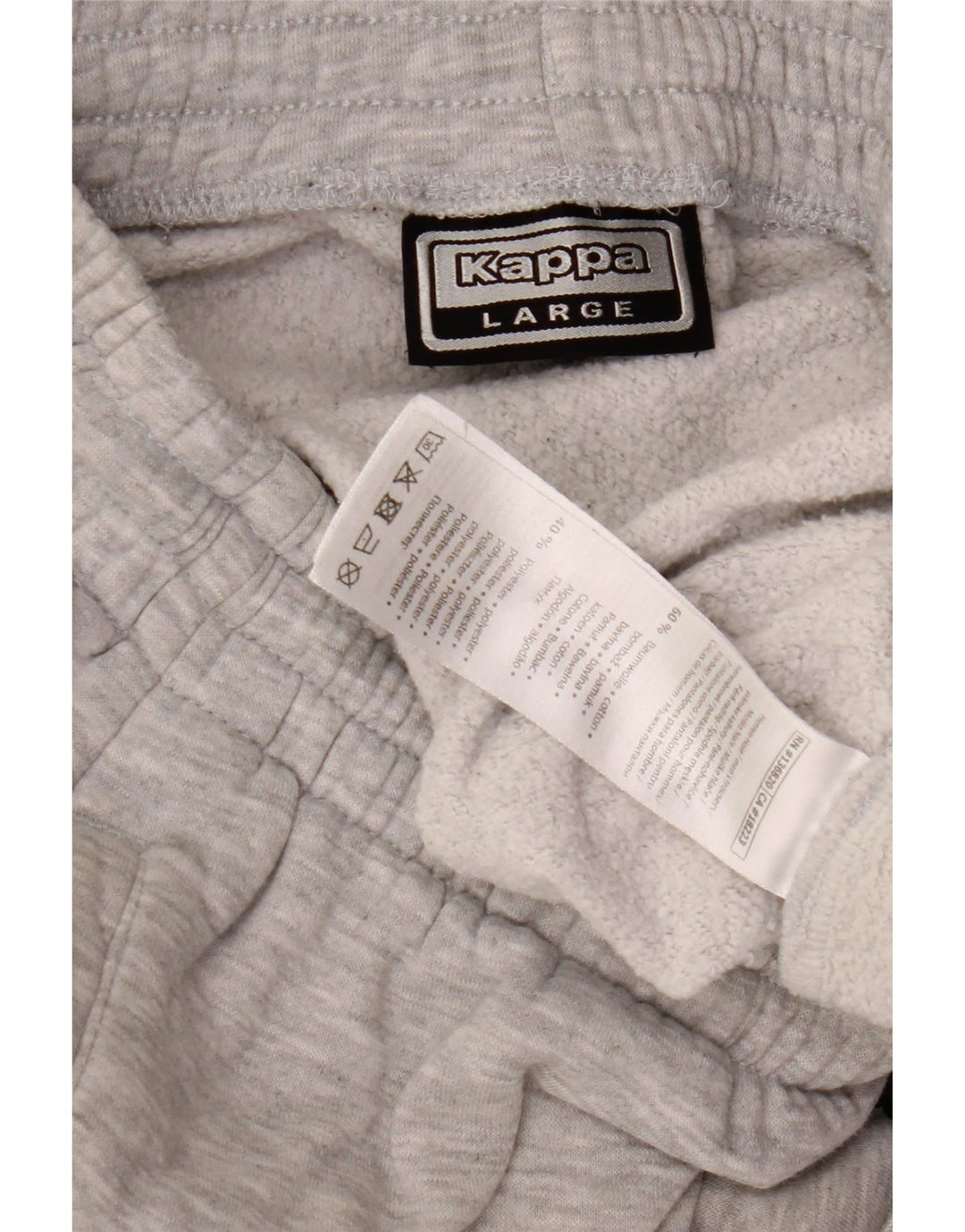 Pantaloni de trening cu grafică pentru bărbați Kappa Pantaloni de jogging, mari, gri, bumbac
