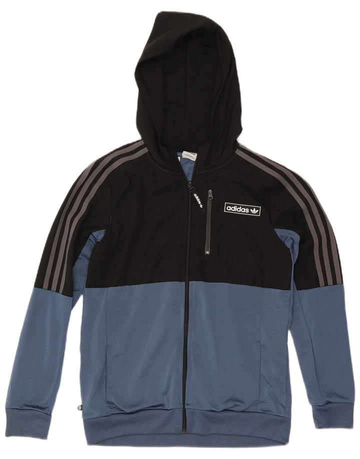 Jachetă de trening pentru băieți Adidas 13-14 ani, albastru, poliester