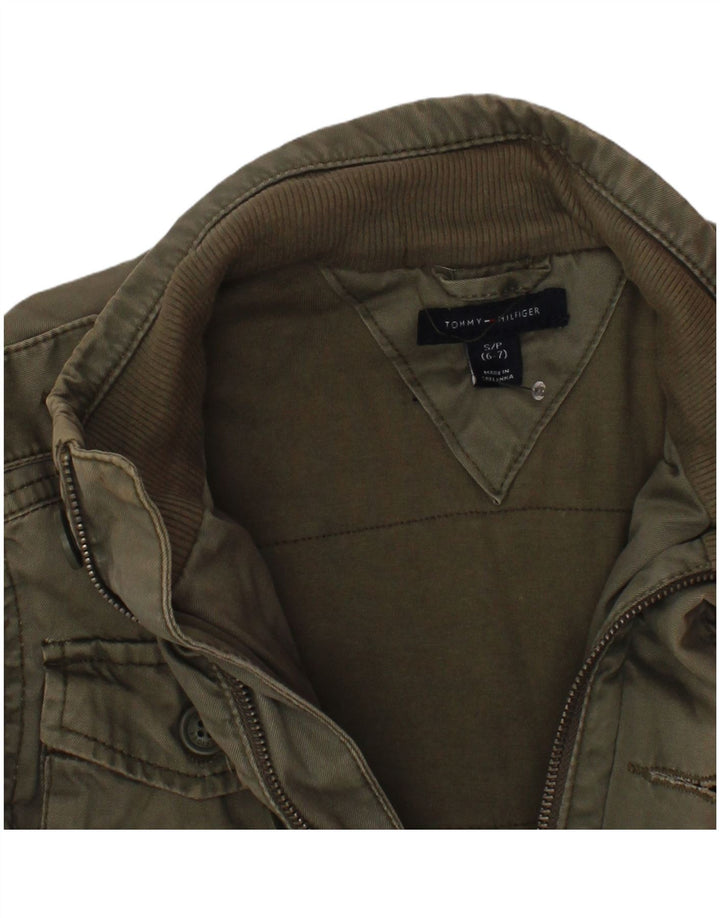 Jachetă militară Tommy Hilfiger pentru băieți 6-7 ani mic bumbac kaki