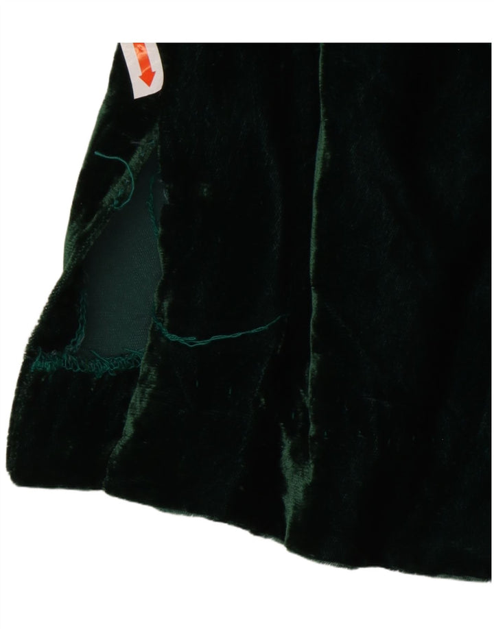 Cămașă pulover din catifea pentru femei VINTAGE US 8 Medium Green