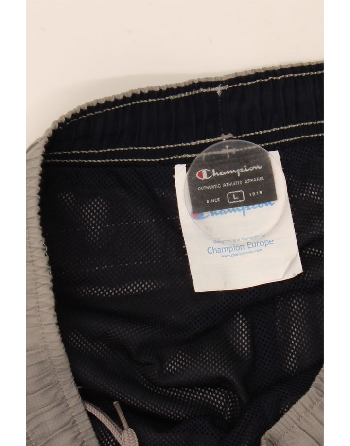 Pantaloni de trening pentru bărbați Champion, mari, gri, poliester color bloc