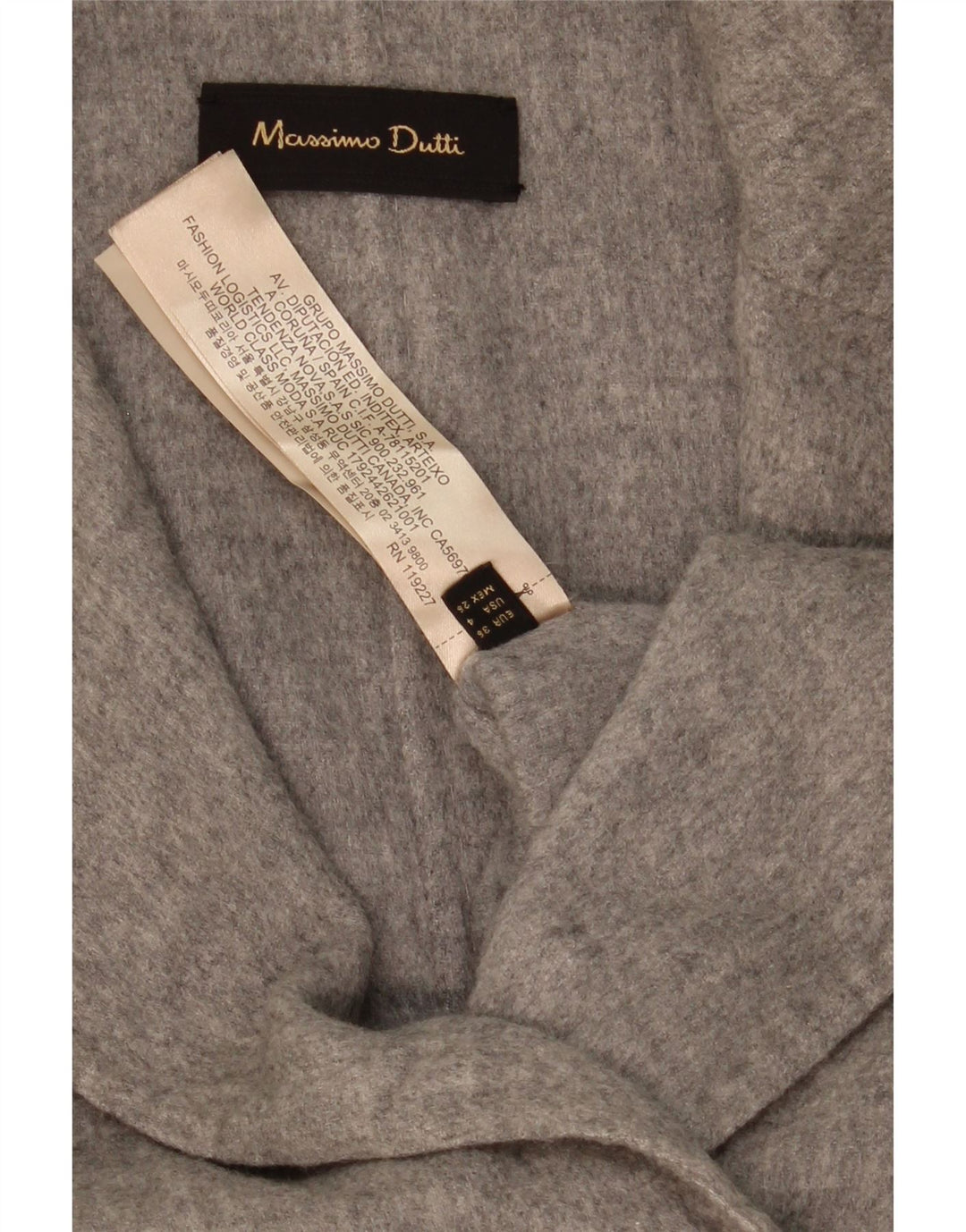 Massimo Dutti Jachetă Blazer supradimensionată pentru femei la două piept EU 36 XS gri