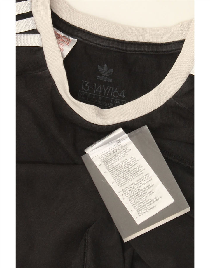 Tricou Băieți Adidas Top 13-14 Ani Bumbac Negru