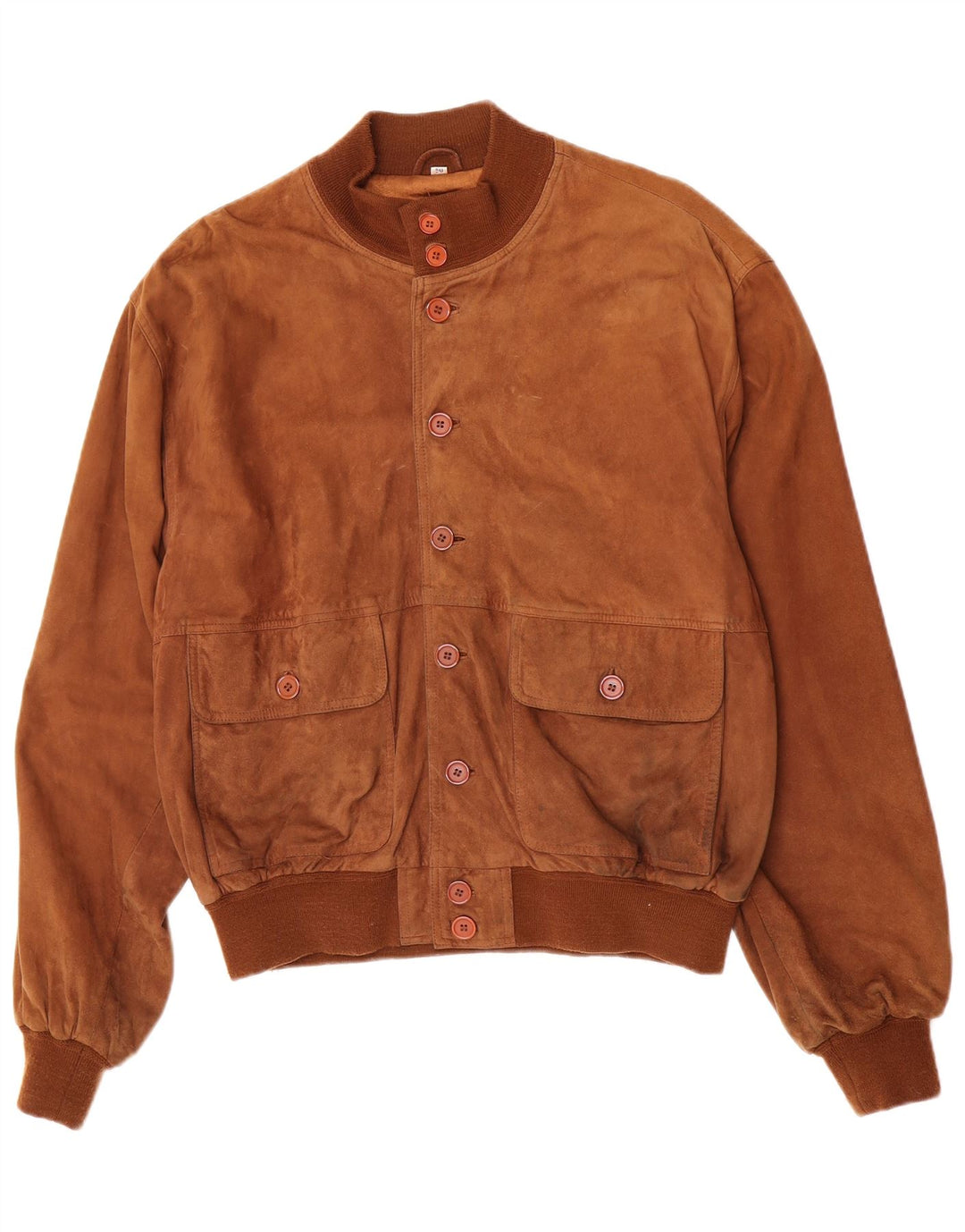 Bomber vintage pentru bărbați din piele intoarsa IT 50 mare maro din piele intoarsa