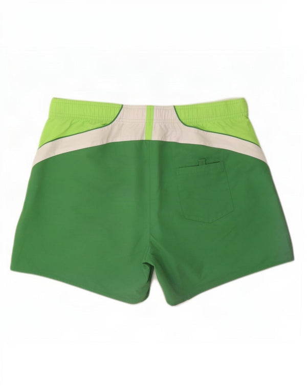Pantaloni scurți de înot Brugi pentru bărbați XL, verde, poliester color bloc