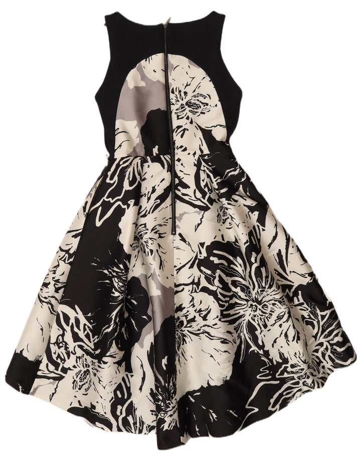 Coast Womens Rochie A-Line UK 8 Mic Negru Floral Poliester