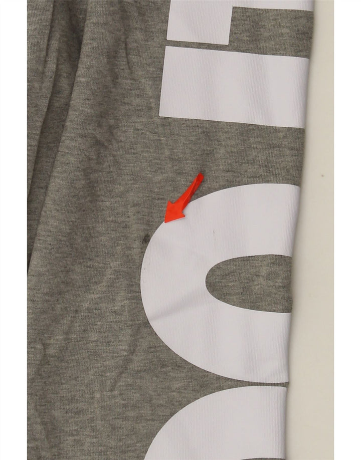 Leggings grafic Nike pentru femei UK 12, bumbac gri mediu