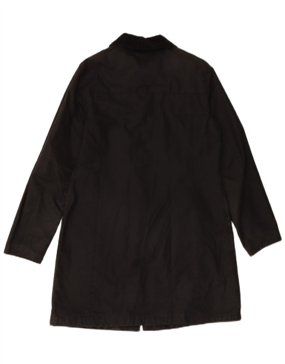 Pardesiu supradimensionat pentru femei BARBOUR din bumbac cerat UK 10 Bumbac negru mic
