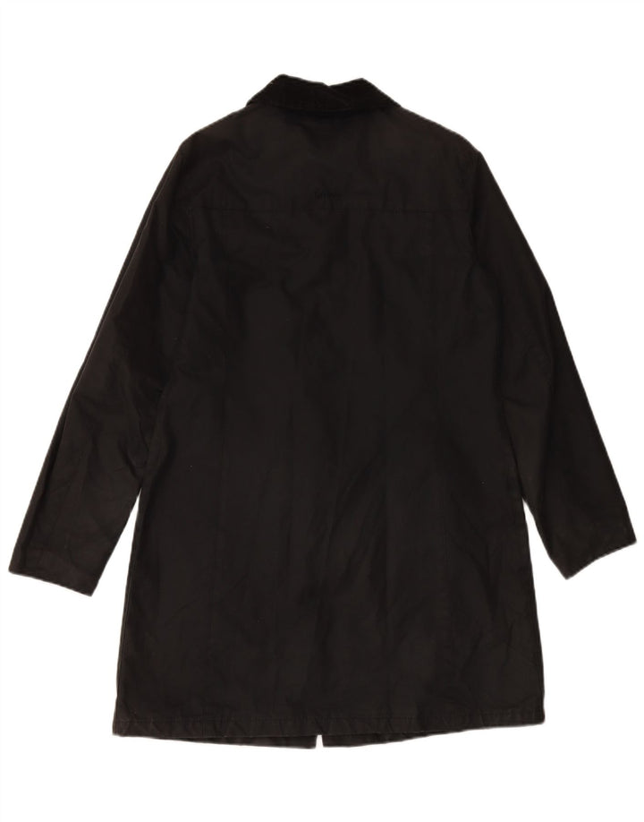 Pardesiu supradimensionat pentru femei BARBOUR din bumbac cerat UK 10 Bumbac negru mic
