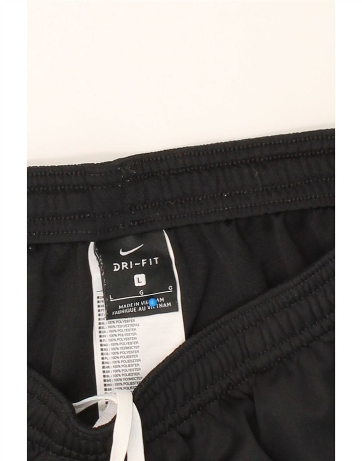 NIKE Womens Dri Fit Tracksuit Trousers UK 14 Large  Black Polyester Vintage Nike and Second-Hand Nike from Messina Hembry 