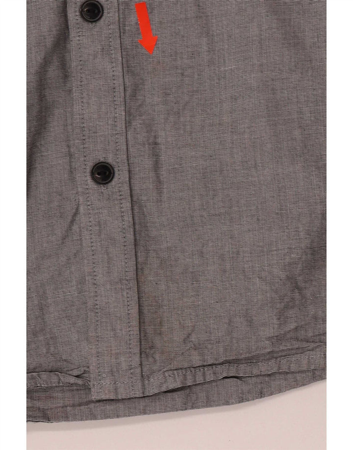 Cămașă Jack & Jones pentru bărbați cu gât rulat, bumbac gri mic