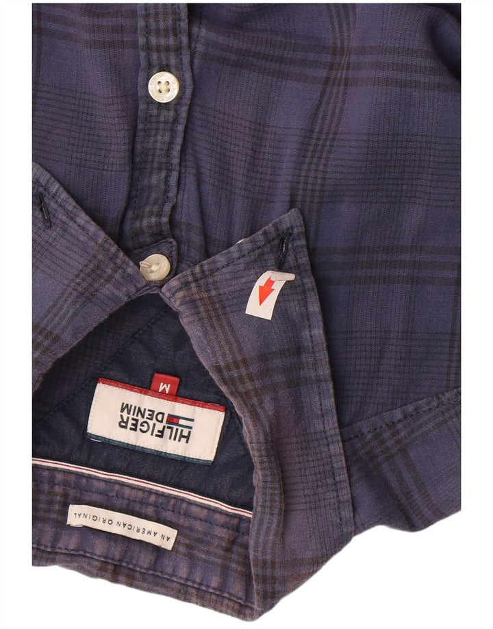 Cămașă pentru bărbați Tommy Hilfiger, bumbac cu carouri, albastru bleumarin mediu