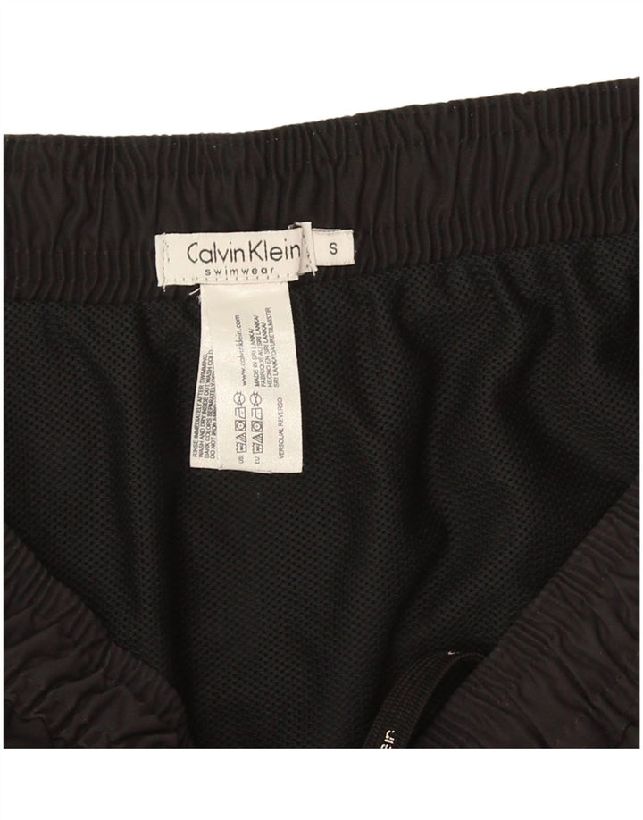 Pantaloni scurți de înot grafic Calvin Klein pentru bărbați, poliester negru mic