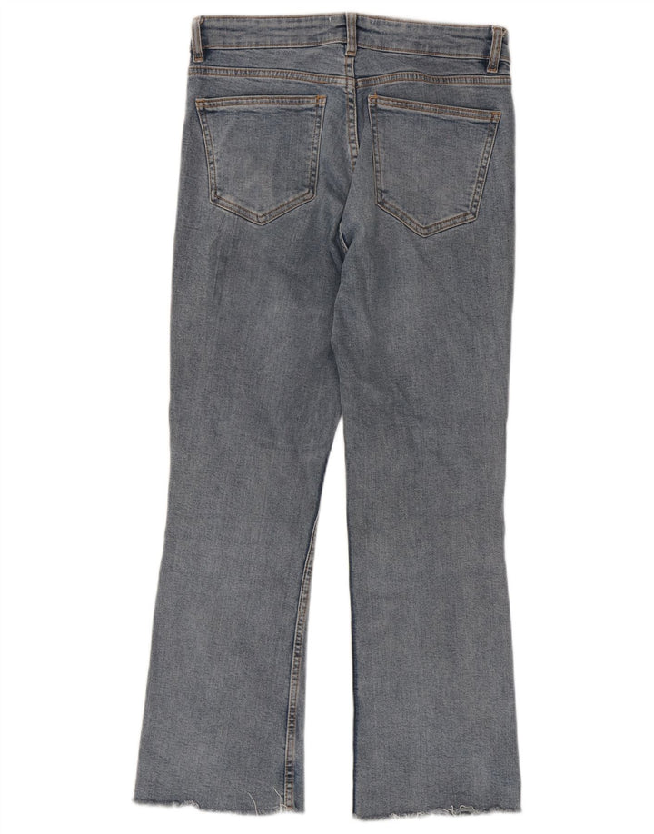 Blugi Zara Femei Crop Bootcut EU 38 Mici L28 L26 Bumbac albastru