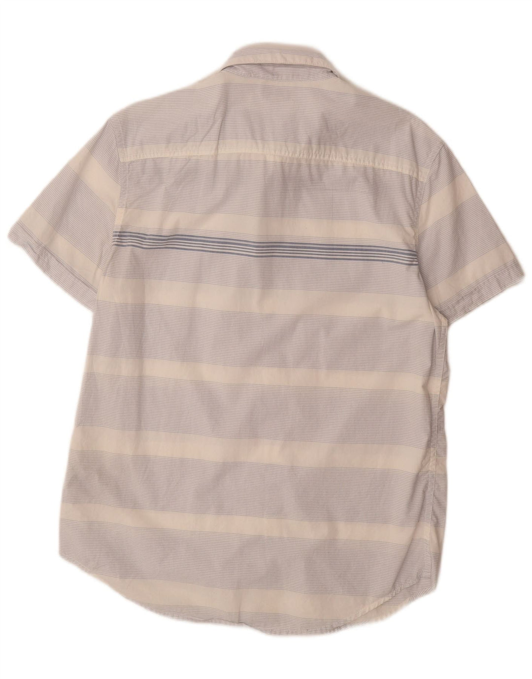 Cămașă cu mânecă scurtă pentru bărbați CALVIN KLEIN JEANS, bumbac cu dungi albastre medii