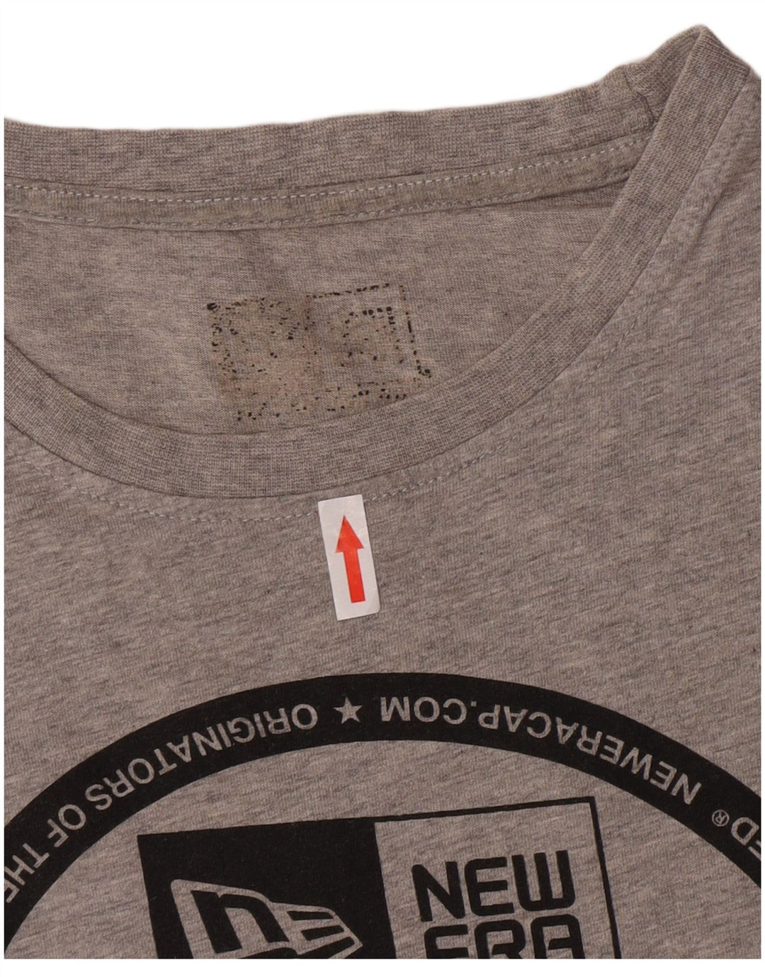 Tricou grafic pentru bărbați New Era Top mare din bumbac gri