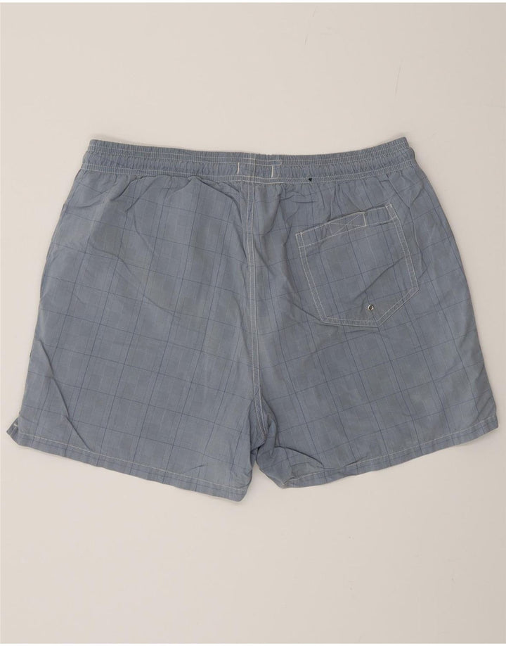 Pantaloni scurți de înot Gant pentru bărbați, albastru mediu, carouri