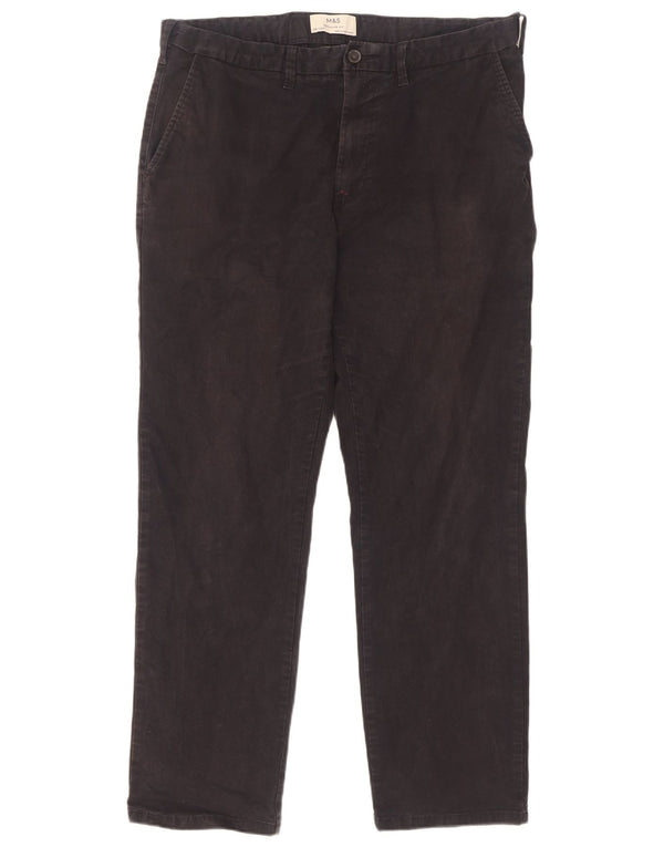 Pantaloni chino drepți pentru bărbați Marks & Spencer L36 L31 Bumbac bleumarin