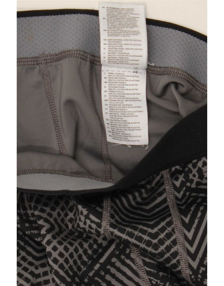 Leggings Capri Adidas pentru femei UK 8 Small Gri Geometric Poliester