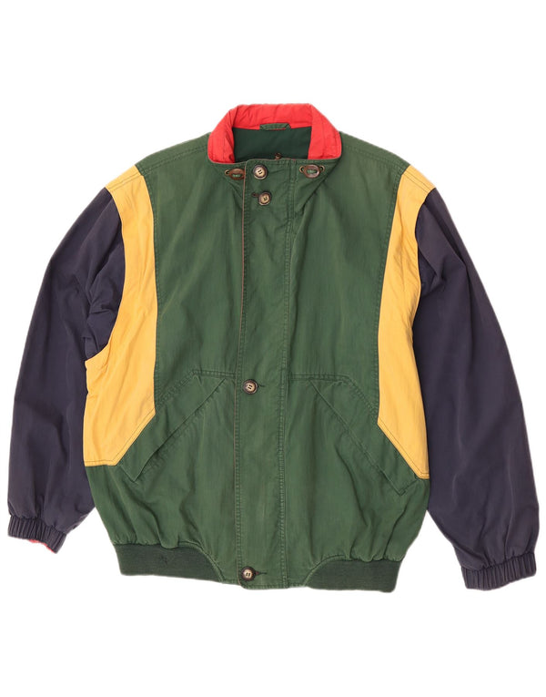 Jachetă Bomber Vintage pentru bărbați UK 42 XL Verde Colorblock