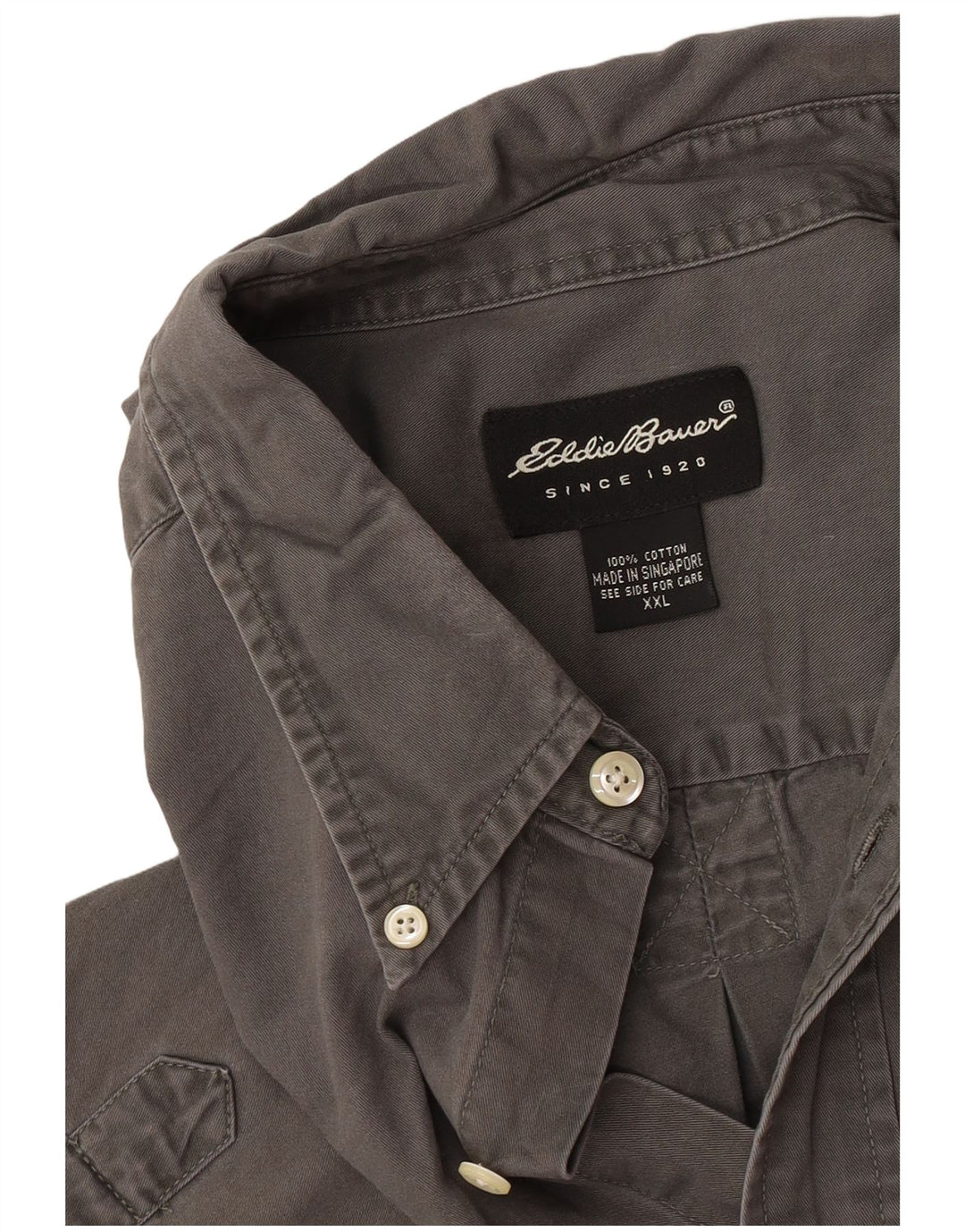 Cămașă pentru bărbați Eddie Bauer 2XL bumbac gri