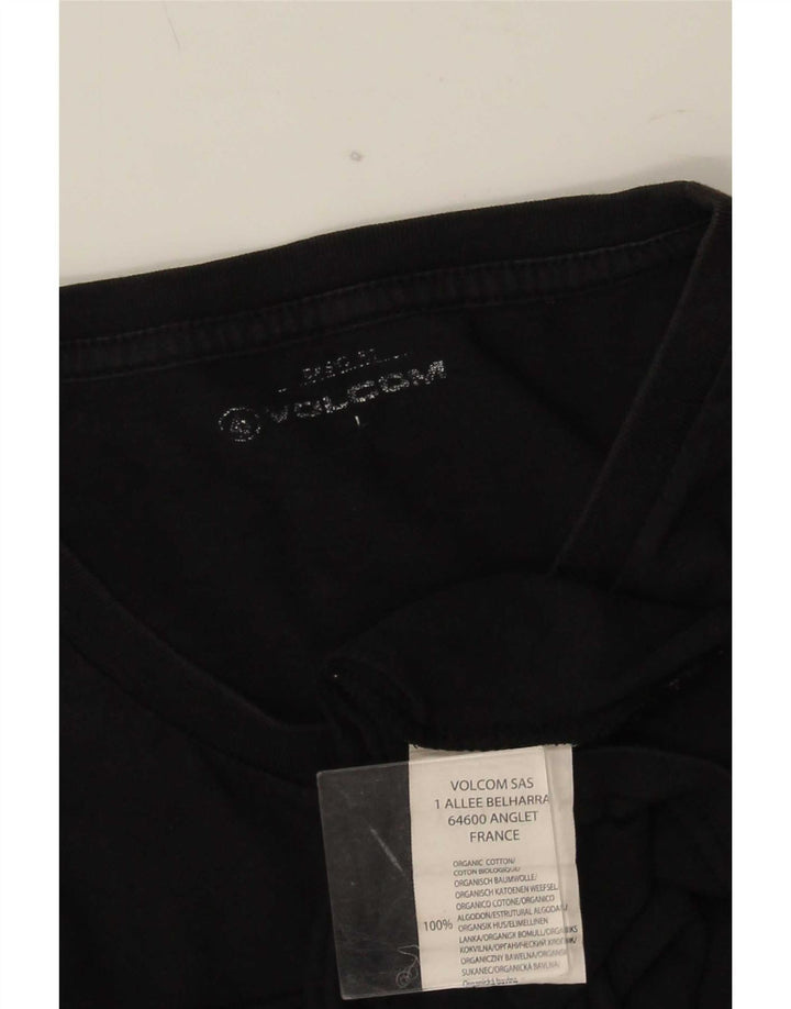 Tricou grafic pentru bărbați Volcom Top mare din bumbac negru