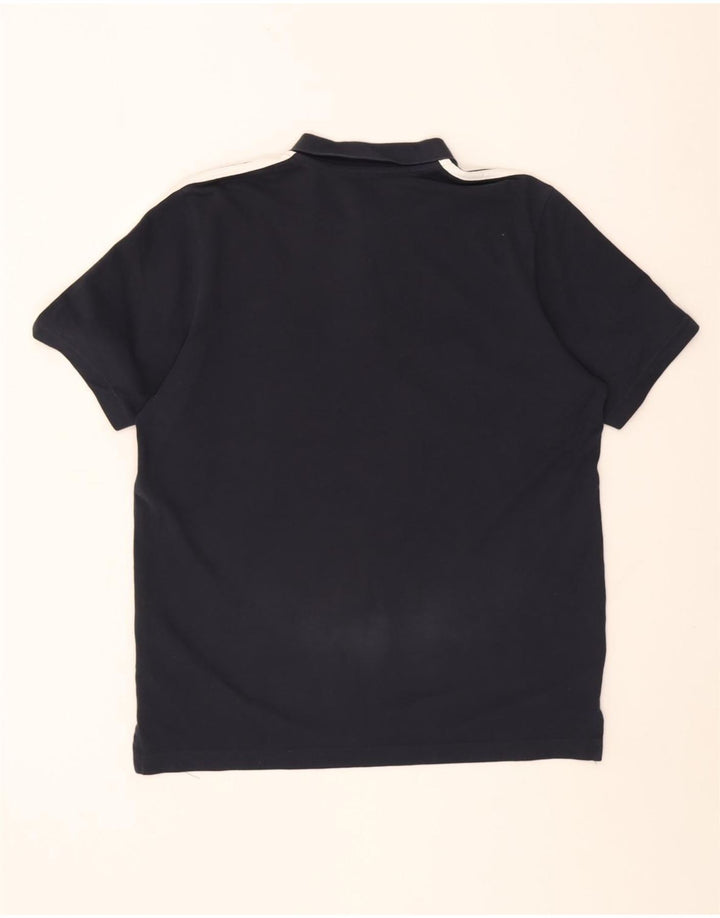 Tricou polo Adidas pentru bărbați, bumbac mediu albastru bleumarin