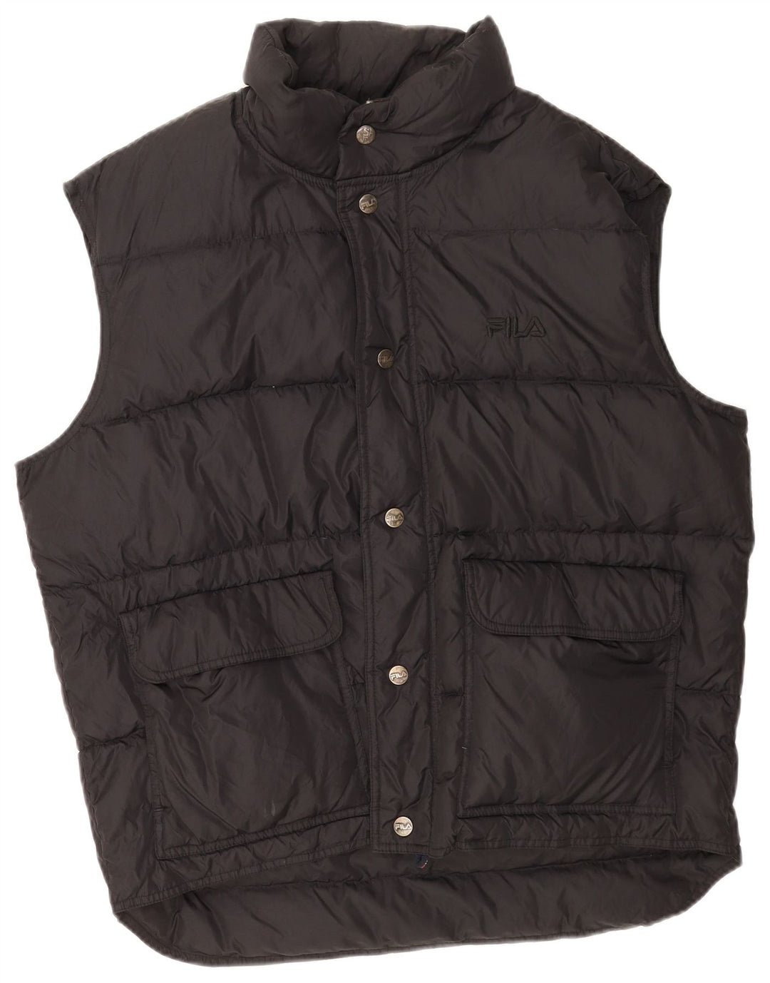 Fila Mens Padded Gilet UK 44 2XL Poliamidă neagră