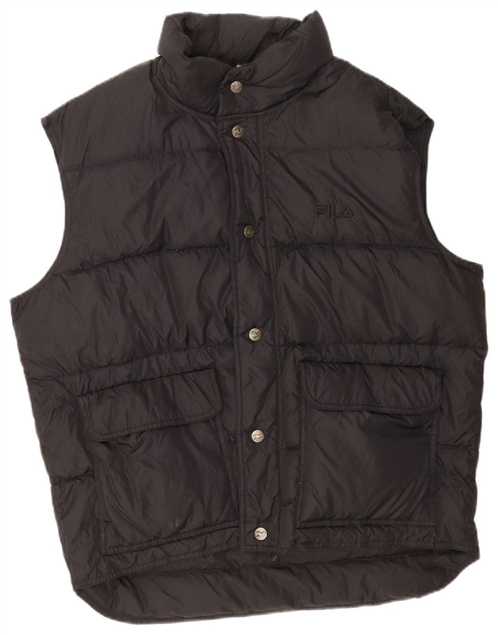Fila Mens Padded Gilet UK 44 2XL Poliamidă neagră