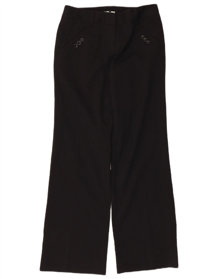 Pantaloni chino Bootcut pentru femei Jigsaw UK 8 Small W30 L31 Poliester negru