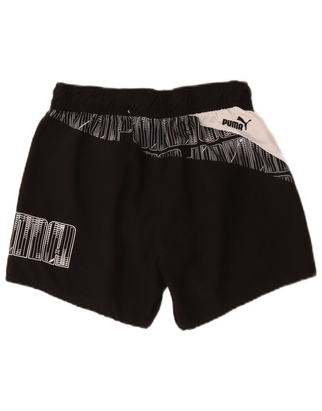 Pantaloni scurți sport grafic Puma pentru bărbați, negru, poliester color bloc