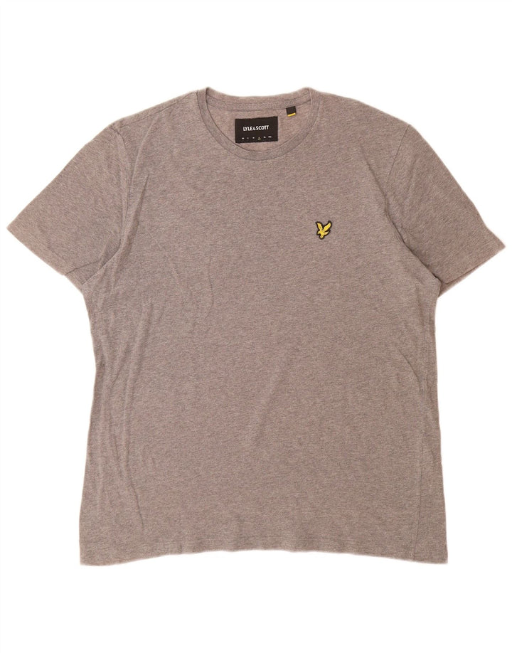 Tricou pentru bărbați Lyle & Scott Top mare din bumbac gri