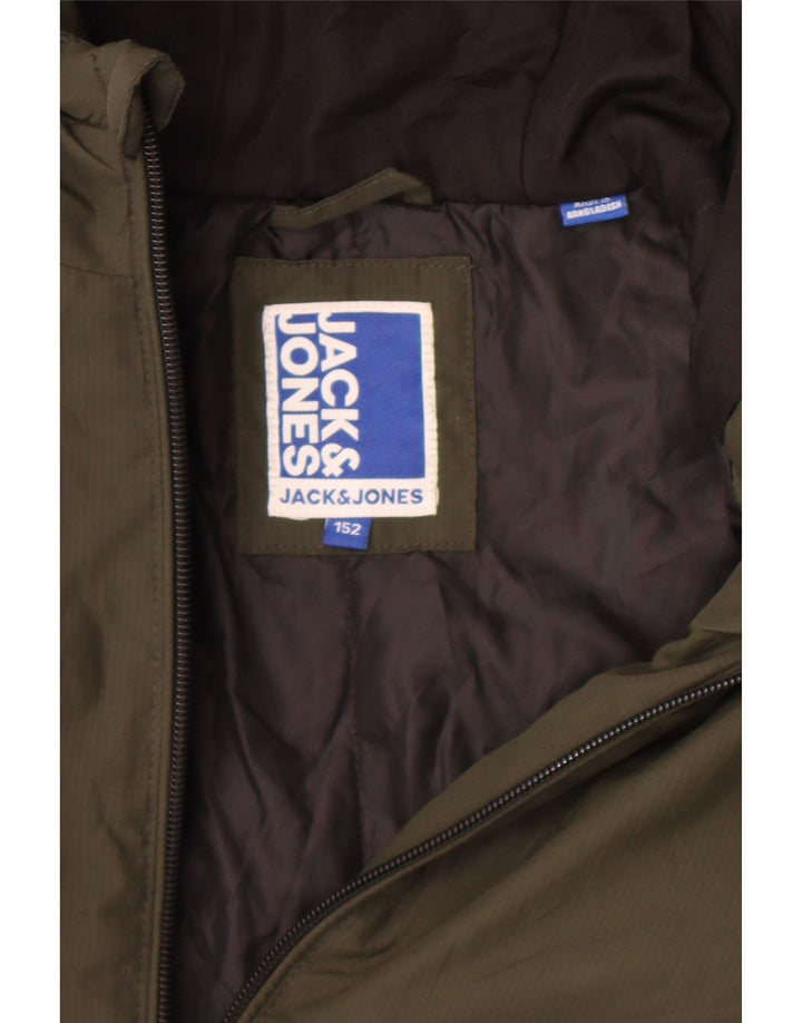 Jack & Jones jachetă bomber cu glugă pentru băieți 11-12 ani kaki