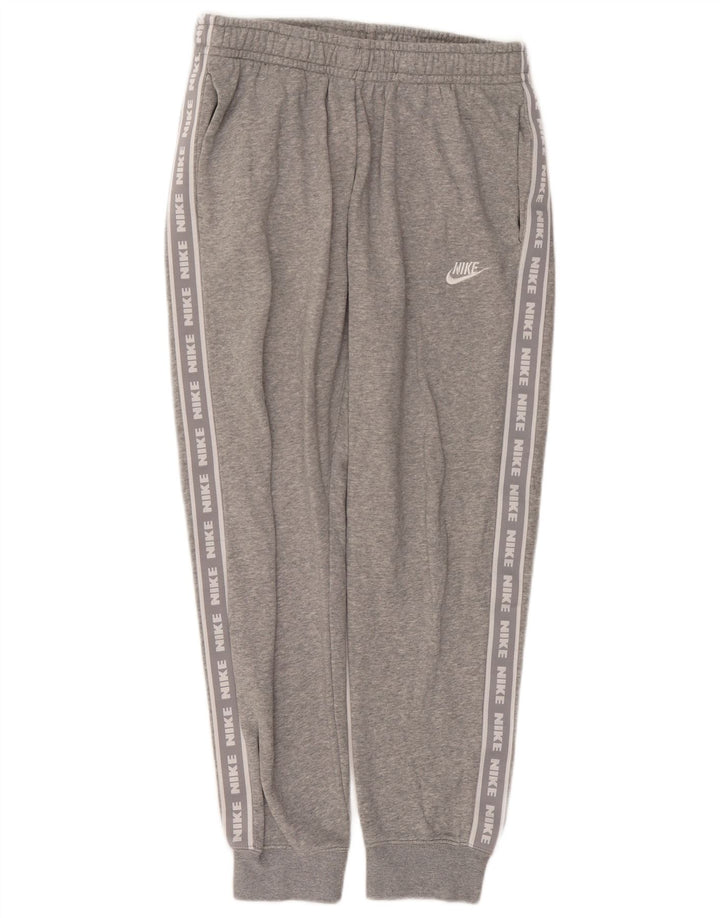 Pantaloni de trening Nike pentru bărbați, cu grafică, pantaloni de jogging, bumbac cu pete gri mediu