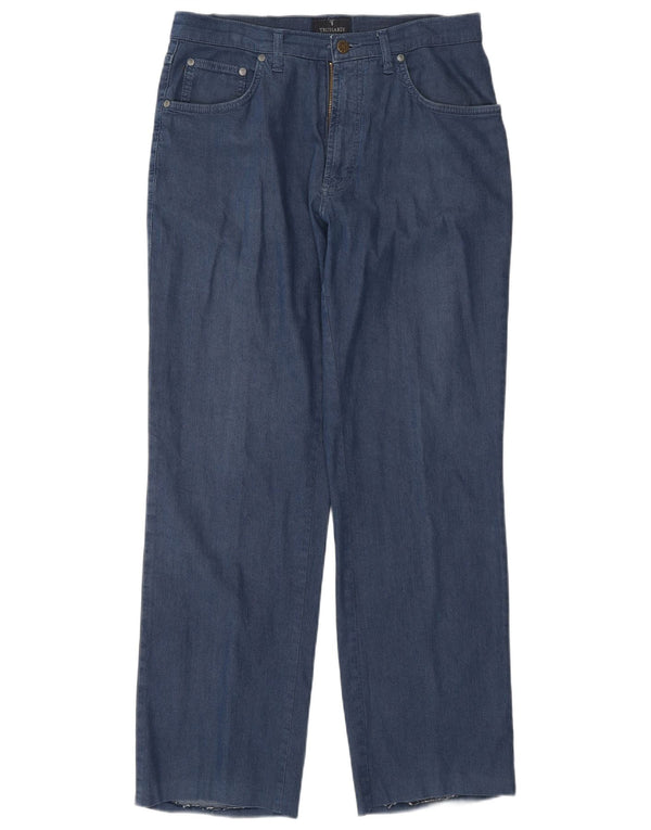 TRUSSARDI Blugi drepti pentru bărbați W32 L32 Albastru