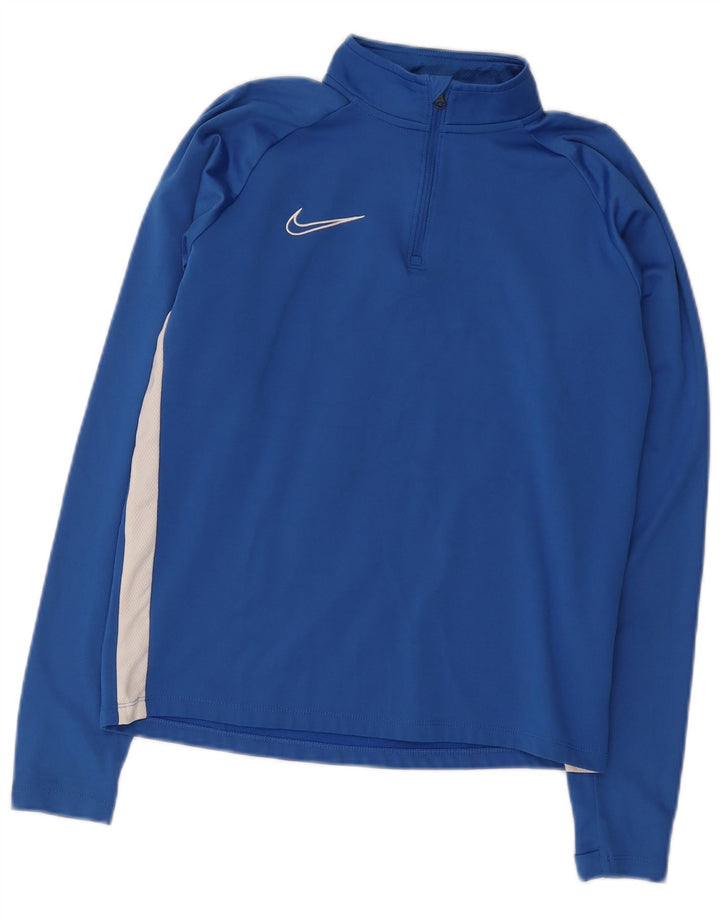 Top de trening pentru bărbați Nike, cu fermoar, cu gât, poliester color bloc