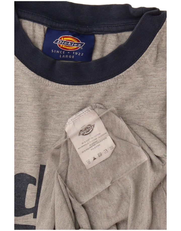 Tricou grafic DICKIES pentru femei Top UK 16 mare bumbac gri
