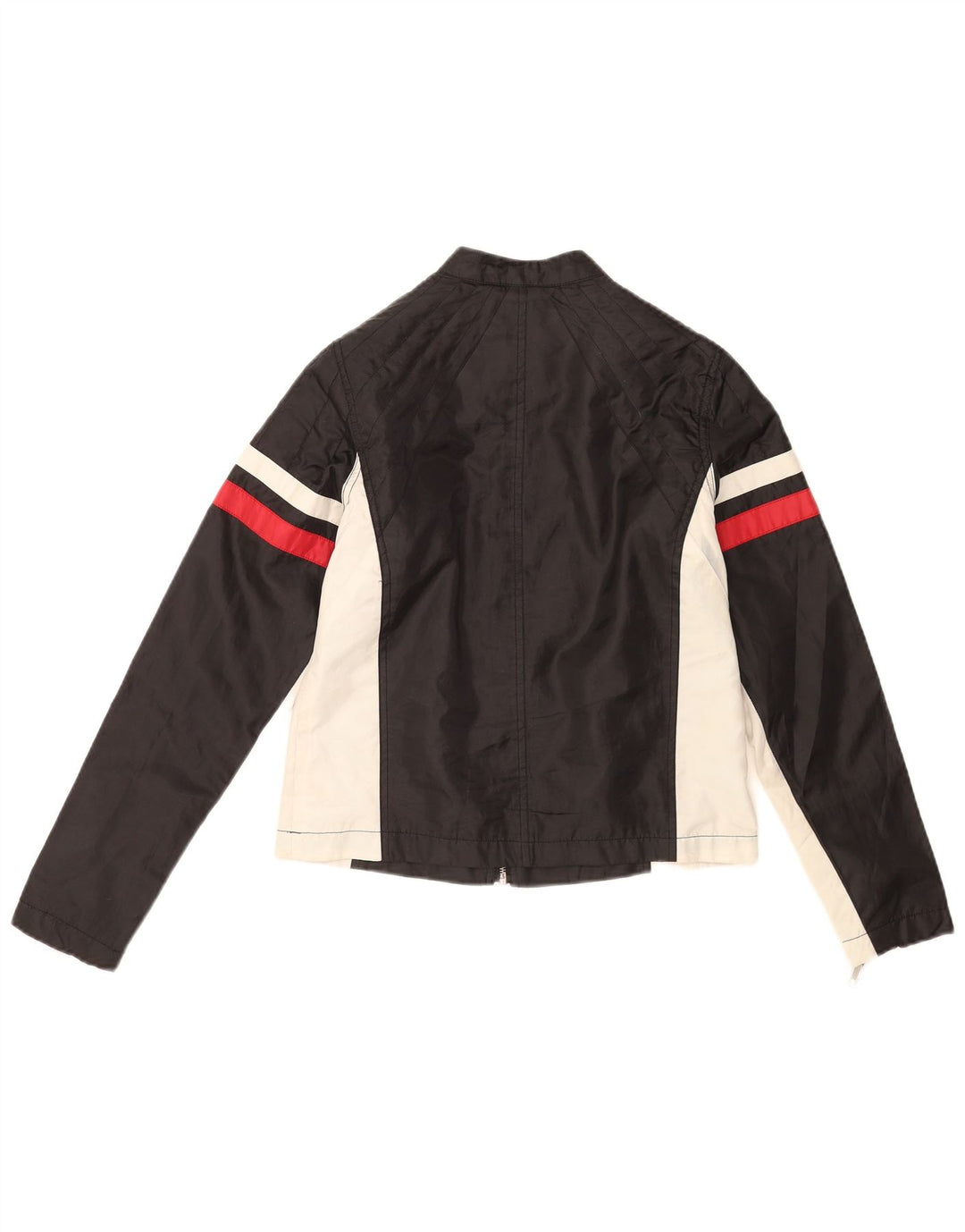 Jachetă de motociclist vintage pentru bărbați UK 36, negru, color block