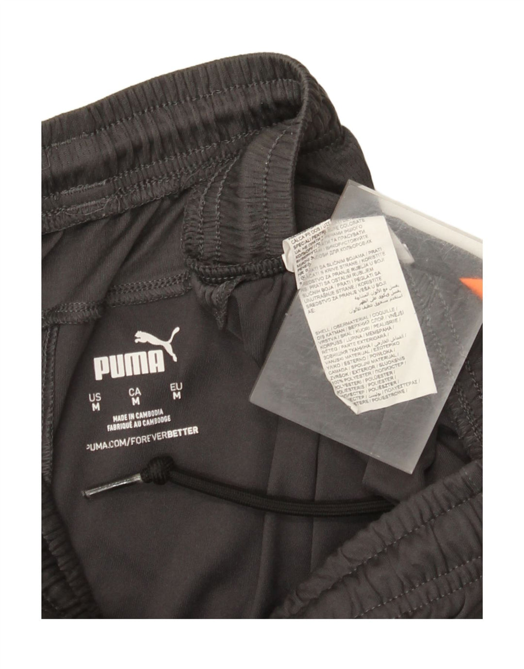 Pantaloni scurți sport Puma pentru bărbați, gri mediu, poliester color bloc